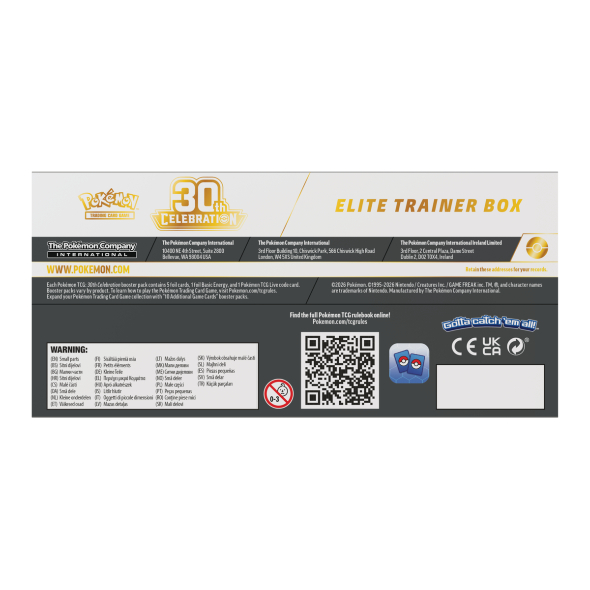 Pokémon TCG: 30th Celebration - Elite Trainer Box