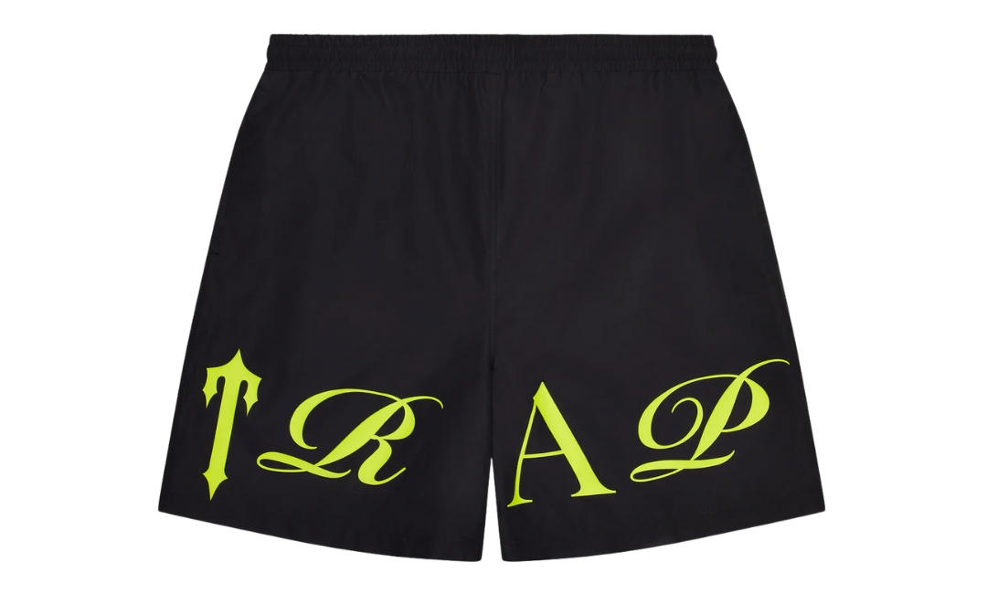 Trapstar Script Shell Shorts Black Slime