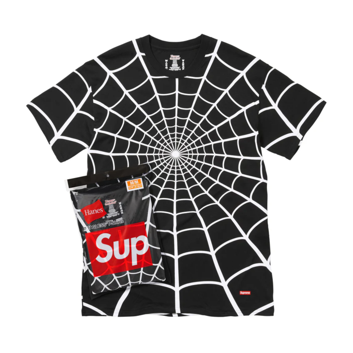 Supreme Hanes T-Shirt Spider-Man Black (2-Pack)