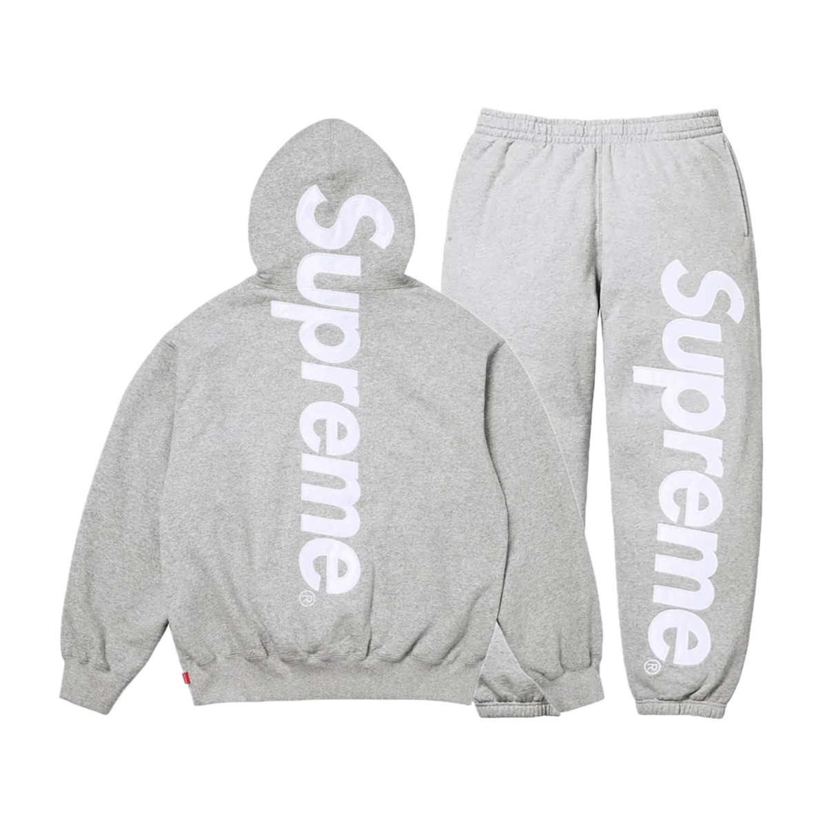 Supreme Komplet Dresowy Satin Applique Grey