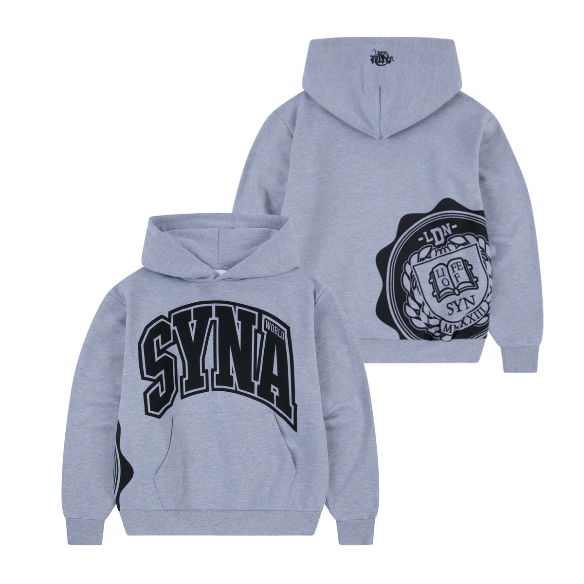 Syna World College Hood - Grey Marl