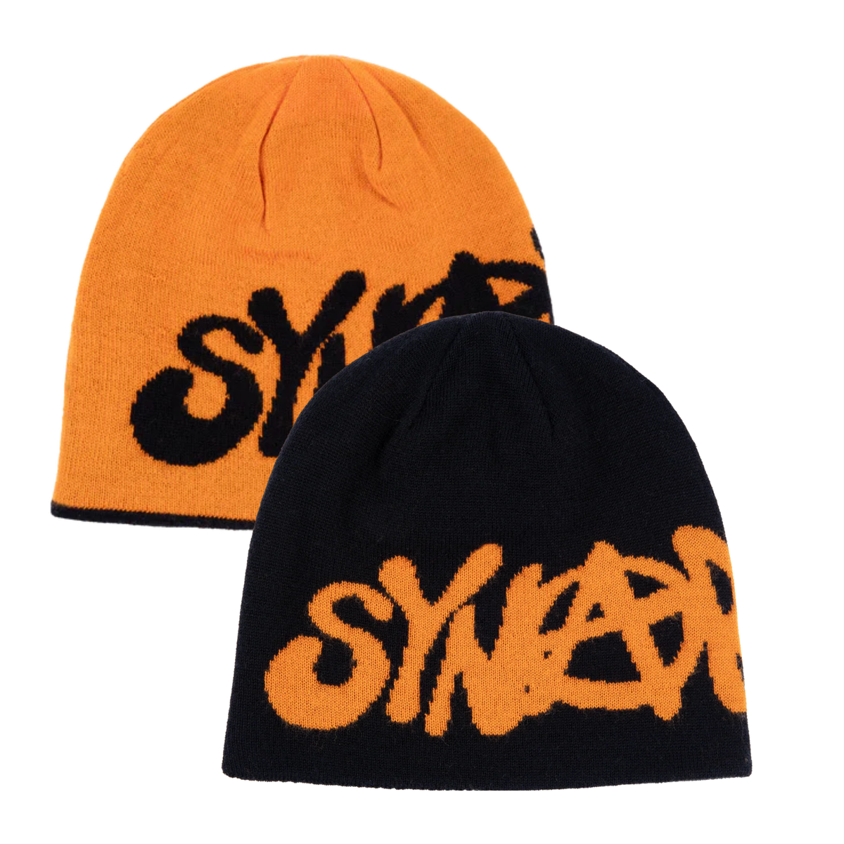 Syna World Reversible Synarchy Beanie - Black/Orange