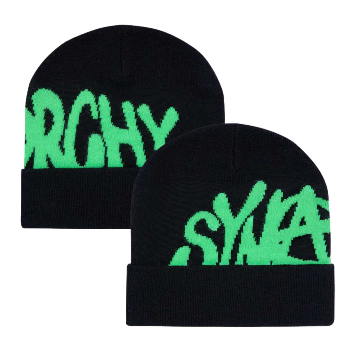 Syna World Synarchy Cuffed Beanie - Black/Green
