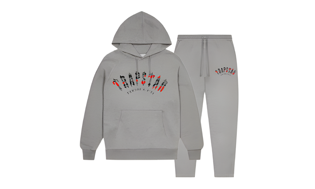 Trapstar Irongate Arch Camo Tracksuit Grey Infrared