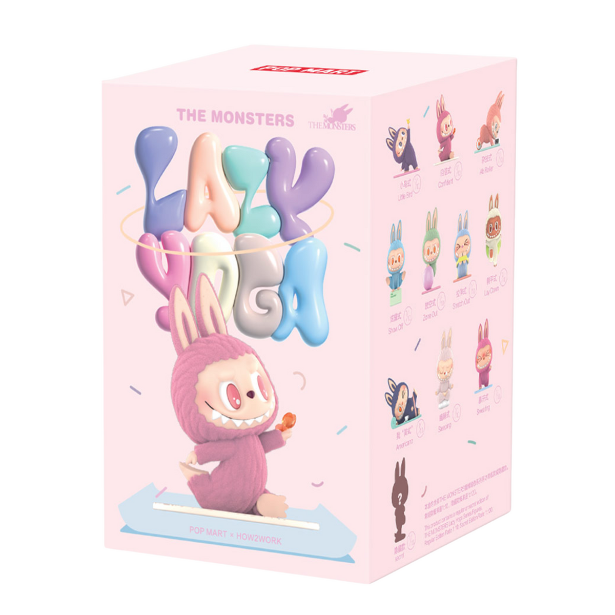 Pop Mart Labubu The Monsters Lazy Yoga Series Figures Sealed Case *USZKODZONE PUDEŁKO*