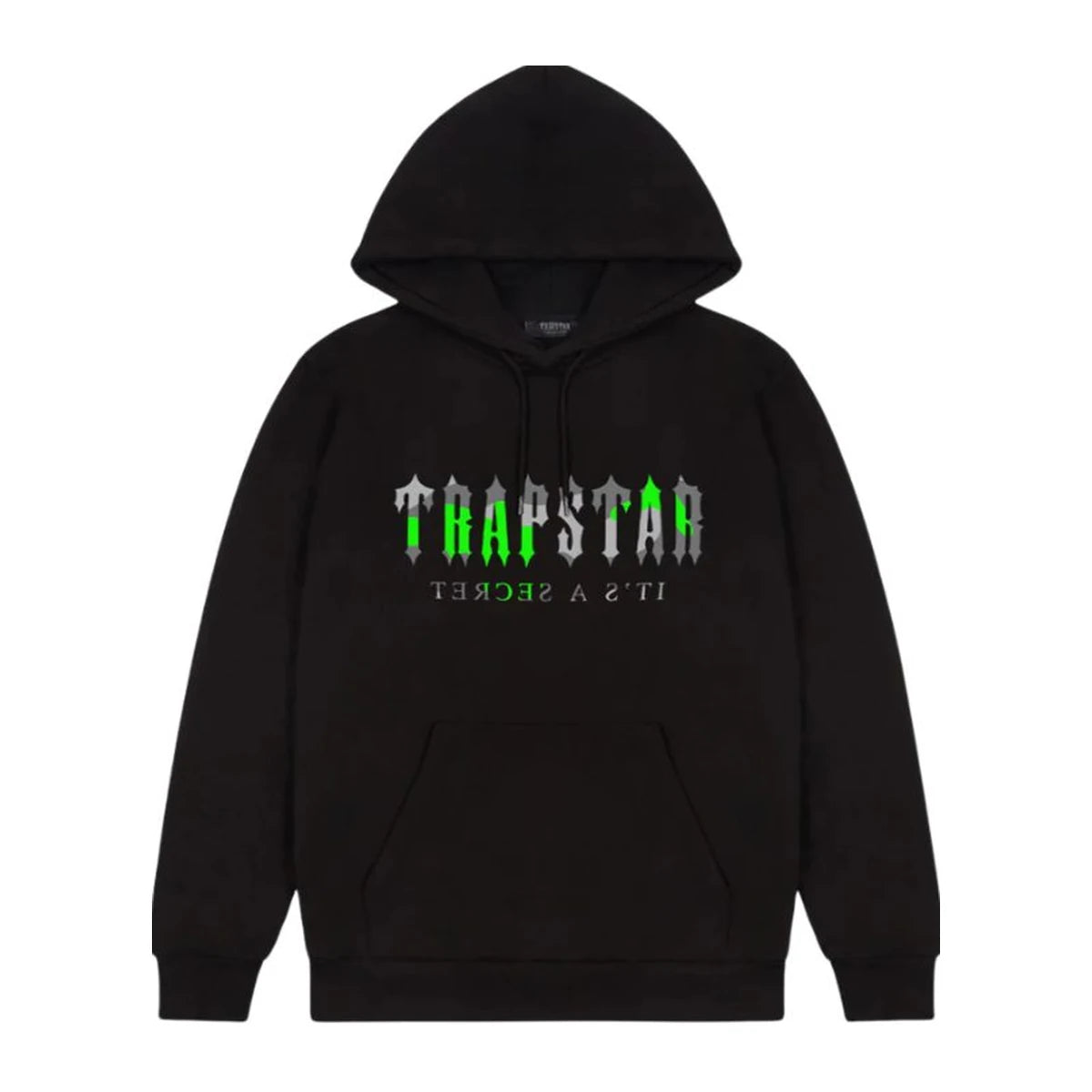 Bluza Trapstar Decoded Camo Hoodie - Black/Neon Green