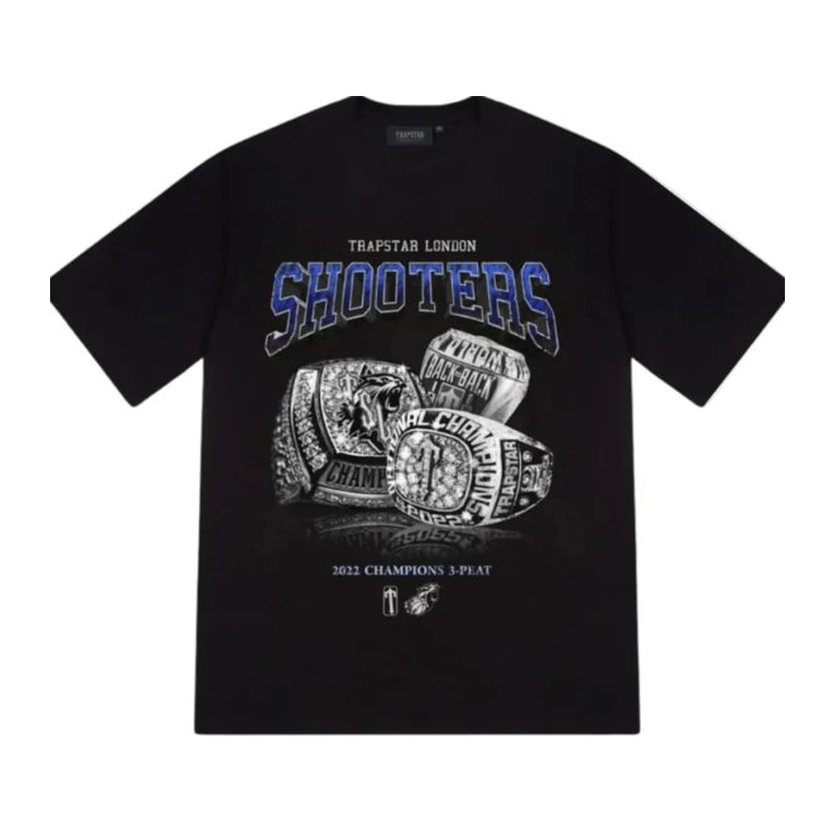 Koszulka Trapstar Three-peat Champions Tee - Black/Blue Edition